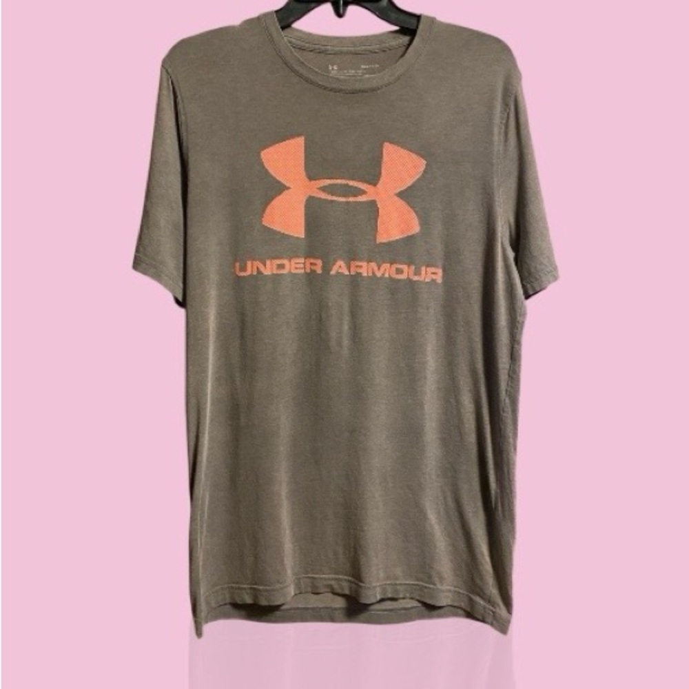 Under Armour Women’s grey T-Shirt with Orange Logo